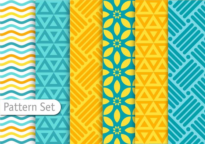 Colorful Geometric Pattern Set vector