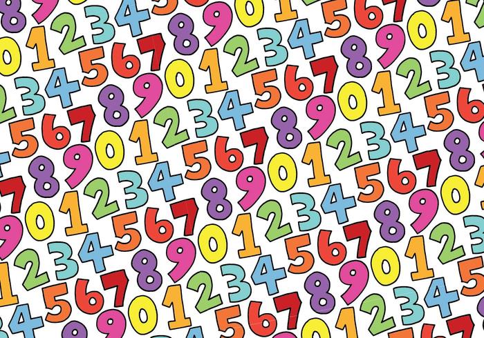 Colorful Number Pattern vector
