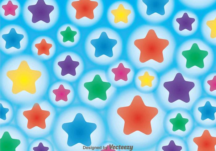 Colorful Rounded Star Background vector
