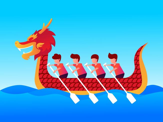 Cool Dragon Boat Festival	 vector