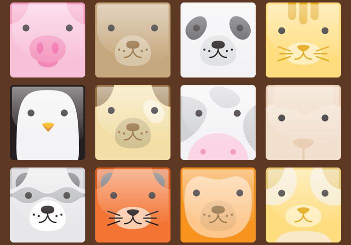 Cute Animal Avatars vector