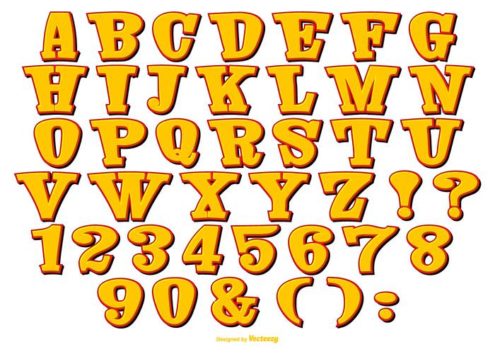 Cute Comic Style Alphabet Collection vector