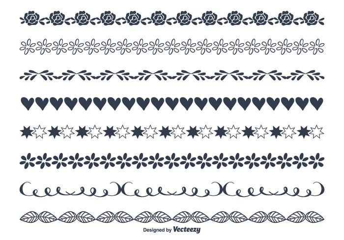 Cute Hand Drawn Style Borders vector