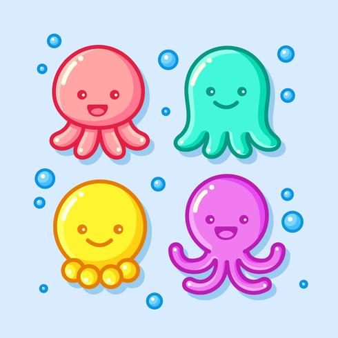 Cute Octopus Illustration vector