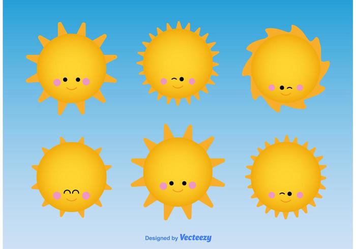 Cute Sun Character vector