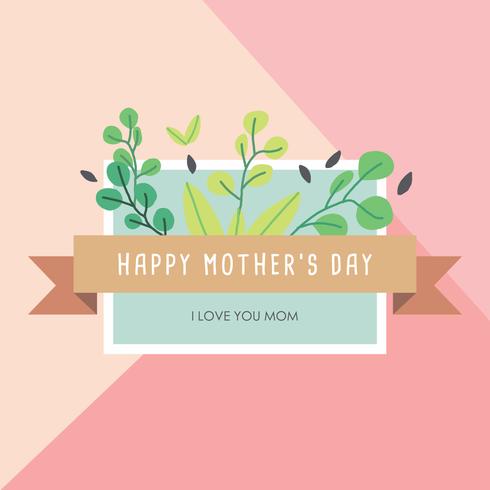 Delicate Card For Mother's Day vector