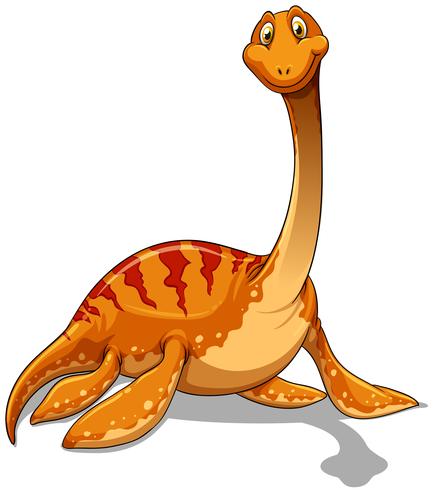 Dinosaur with long neck vector