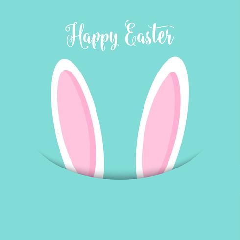 Easter bunny ears background  vector