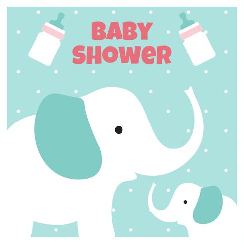 Elephant Baby Shower Background vector