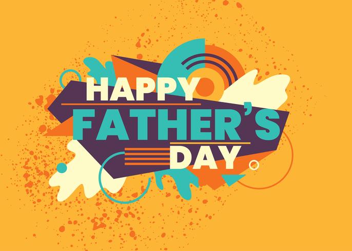 Father's day card design vector