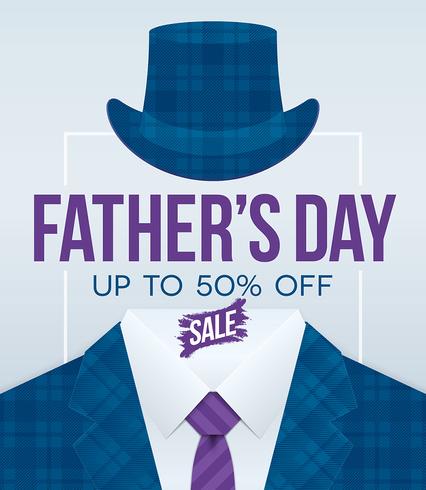 Fathers Day promotion flyer vector