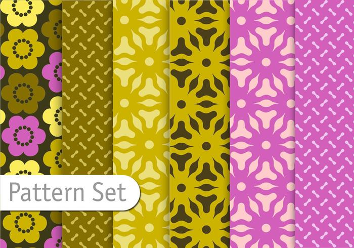 Floral Geometric Pattern Set vector