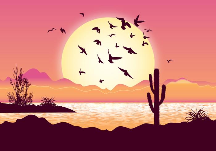 Flying Birds Illustration vector