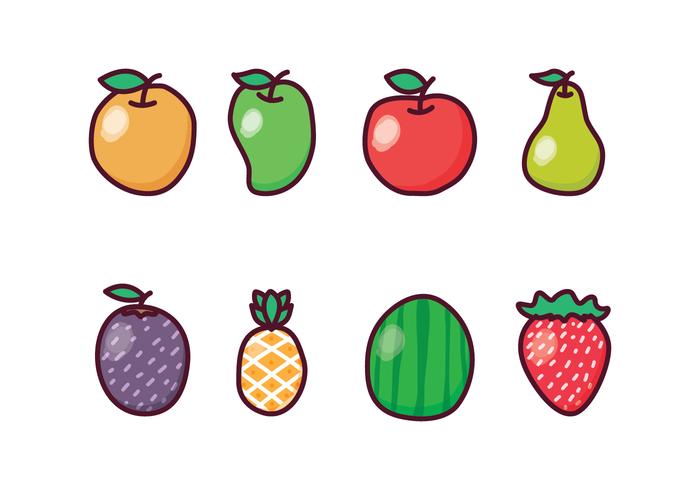 Free Fruit Icon Set vector