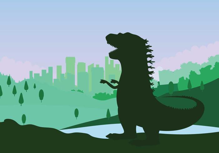 Free Godzilla Illustration vector