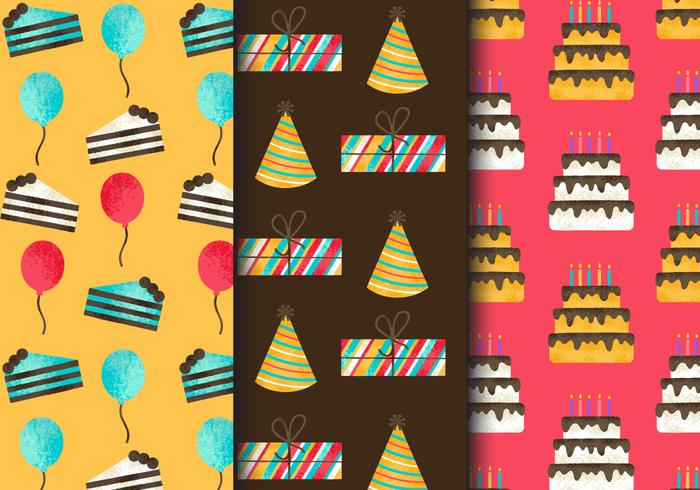 Free Vintage Birthday Party Patterns vector