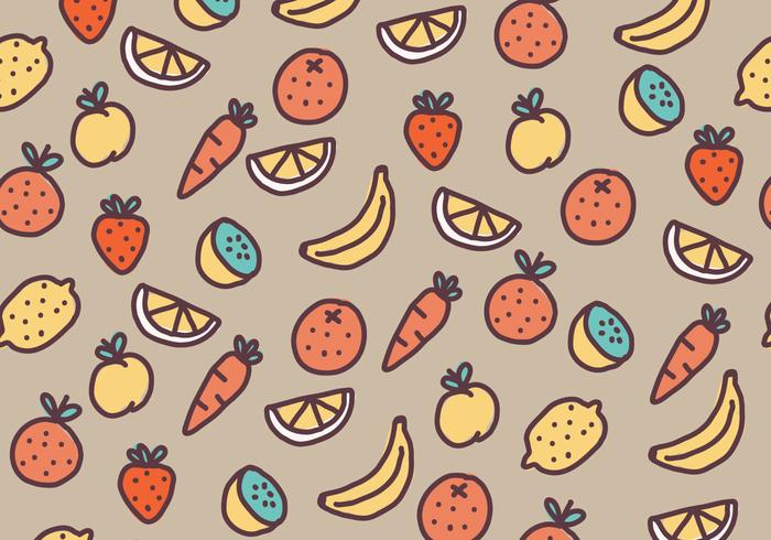 Fruits & Vegetables Pattern vector