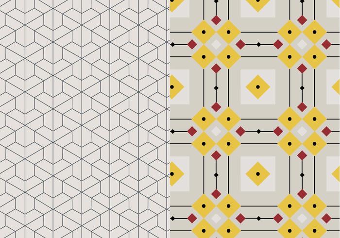 Geometric Mosaic Pattern vector