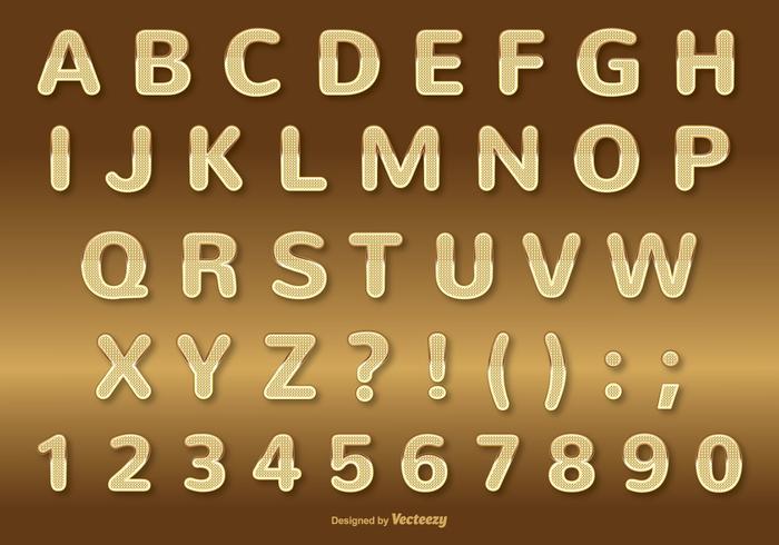 Gold Alphabet Set vector