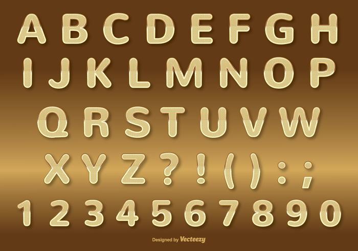 Gold Alphabet Set vector