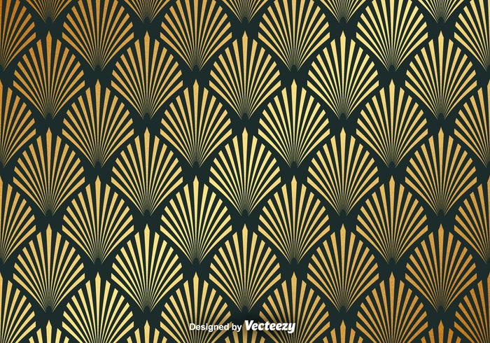 Vector Gold Seamless Pattern With Elegant Shapes