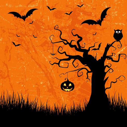 Grunge Halloween background  vector