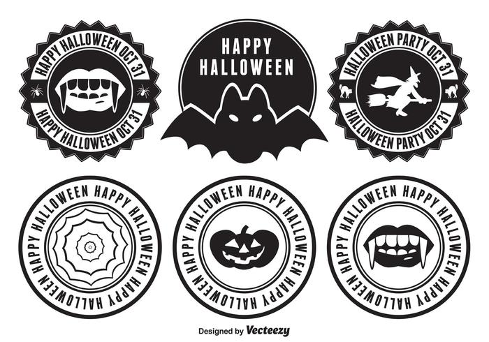 Halloween Badges vector