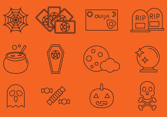Halloween Line Icons vector
