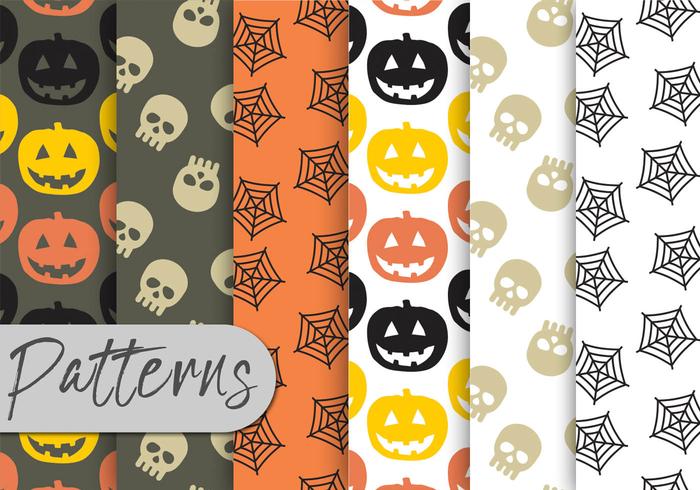 Halloween Pattern Set vector