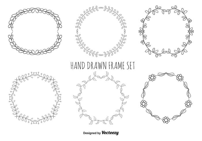 Hand Drawn Frame Set vector