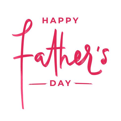 Happy Fathers Day Brush Lettering vector