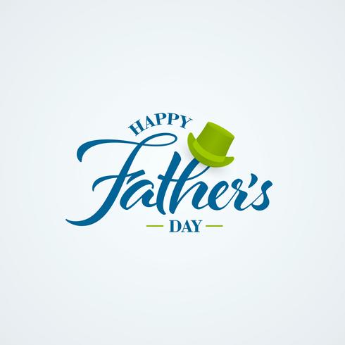 Happy Fathers Day calligraphy banner vector