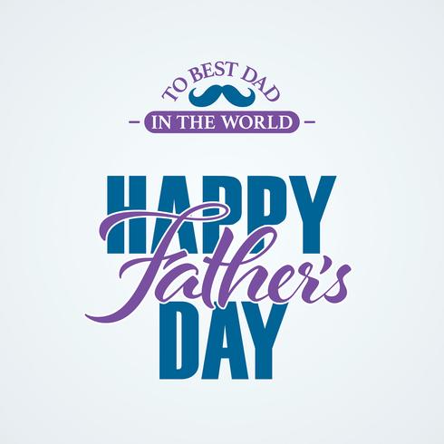 Happy Fathers Day lettering banner vector