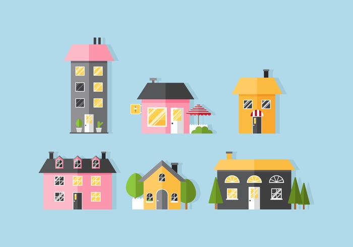 Colorful House Set vector