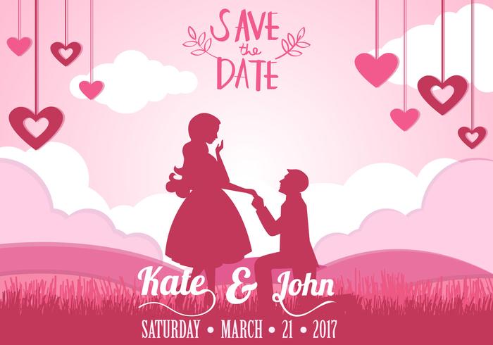 Invitation Of RSVP With Couple vector