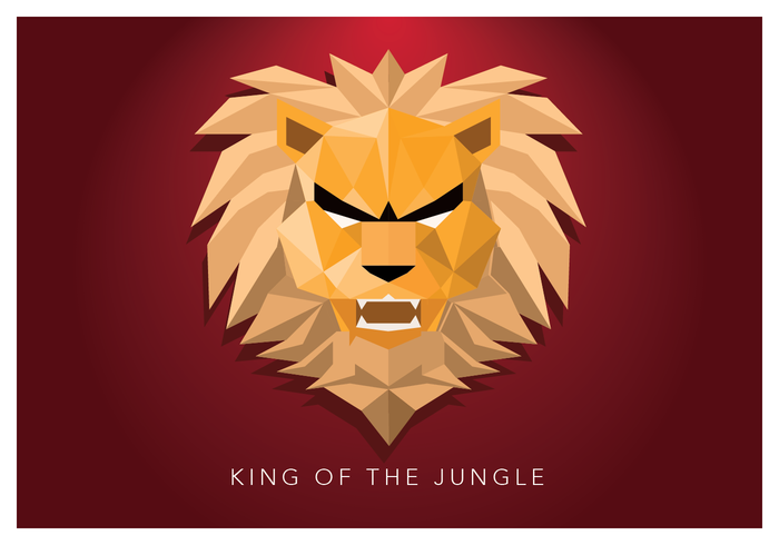 King Of The Jungle Geometric Shape vector