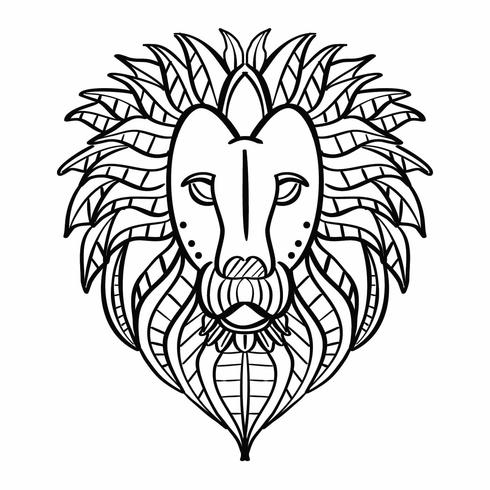 Lion Coloring Page vector