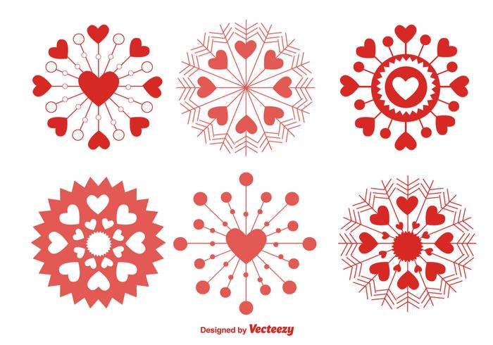 Love Snowflakes vector