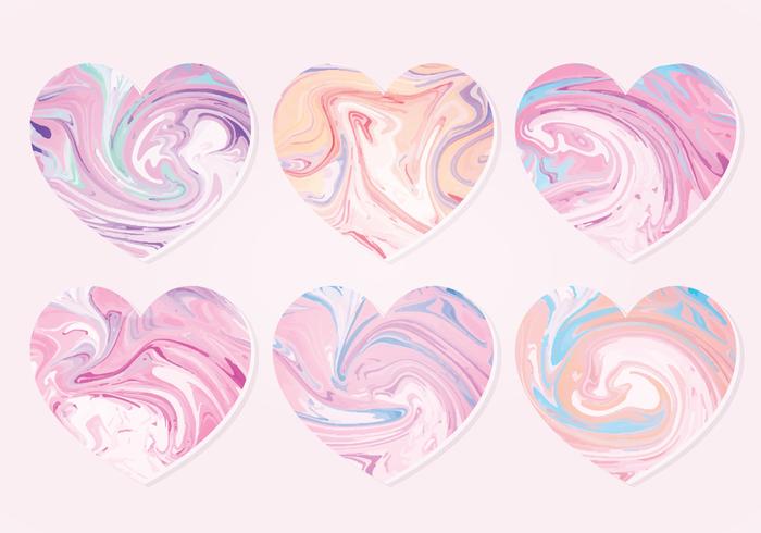 Vector Marble Hearts Collection