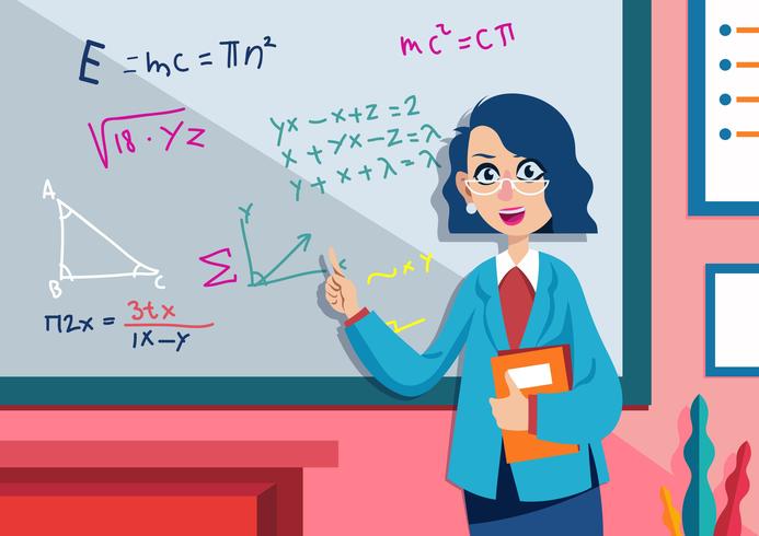 Math Teacher vector