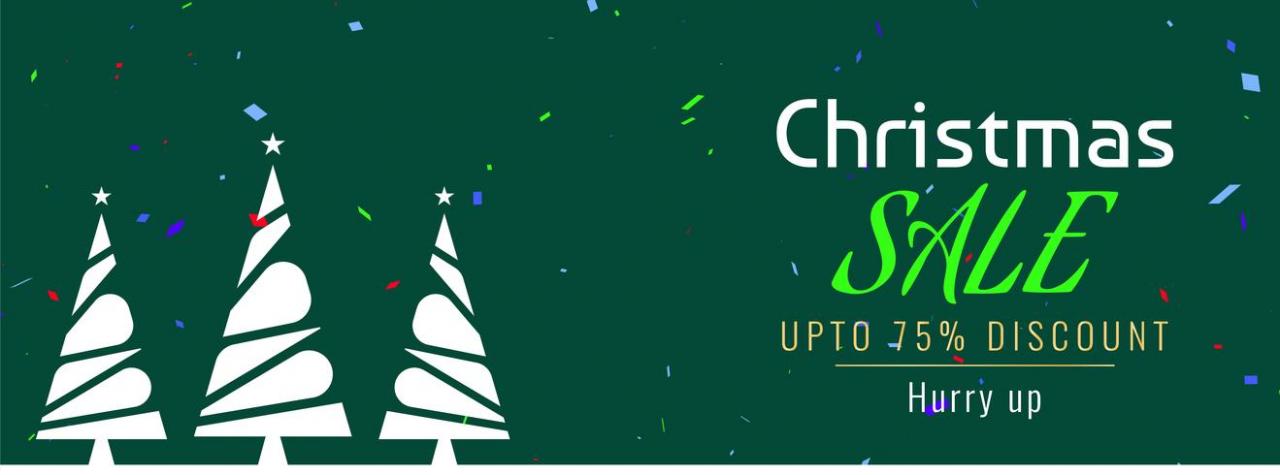 Merry Christmas sale banner template vector