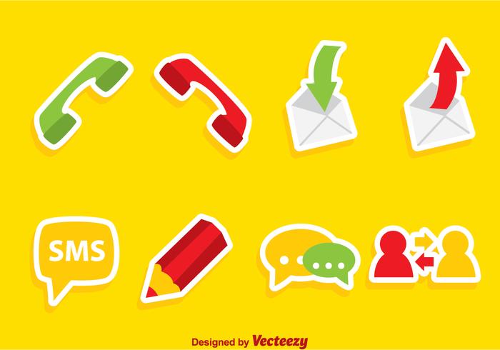 Mobile Phone Flat Icons vector
