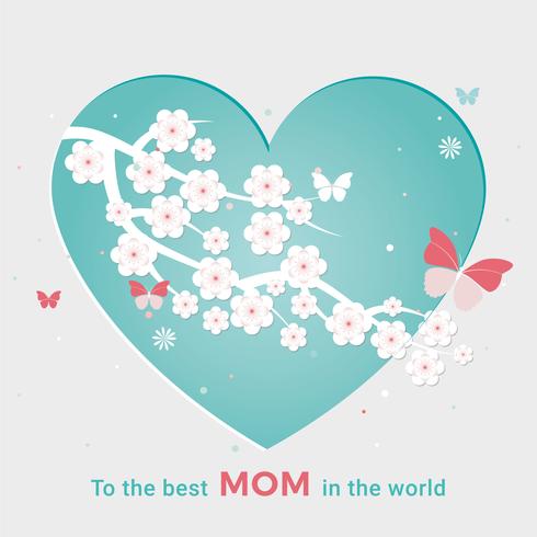 Vector Mother's Day Greeting Card Design