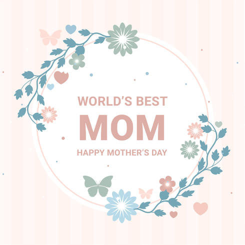 Vector Mother's Day Greeting Card
