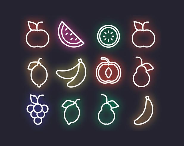 Vector Neon Fruits