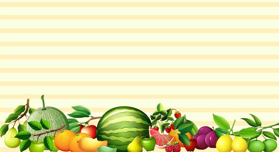 Paper design with fresh fruits vector