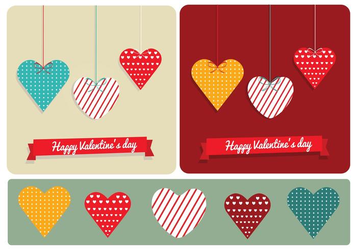 Patterned Hearts for Valentine's Day  vector