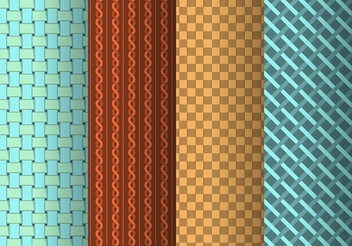 Plait and Woven Pattern Collection  vector