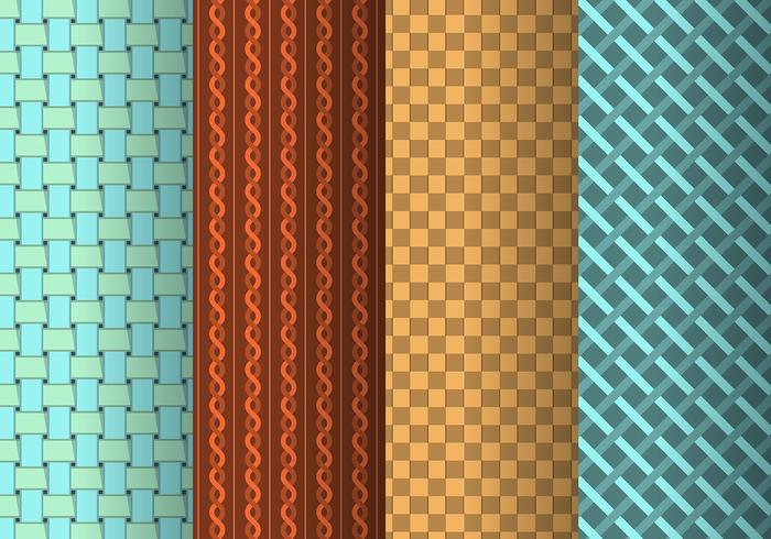 Plait and Woven Pattern Collection  vector