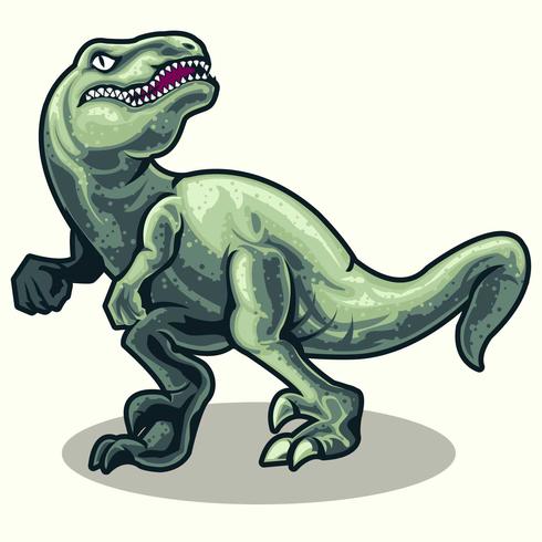 Realistic Dinosaurs Raptor vector